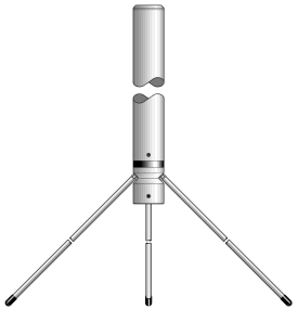 Sirio GP 108-136 LB/UHF Антенна широкополосная базовая авиационного диапазона 108-136 МГц, максимально мощность 1000 Вт, 1/4 длины волны