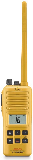 Icom IC-GM1600  Морская портативная VHF радиостанция диапазона 156.300-156.875 Мгц, поддерживаются все морские международные каналы, максимальная мощность 2 Вт
